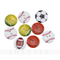 Coloridos dibujos animados baloncesto fútbol rugby pelota botones impresos hebillas de madera