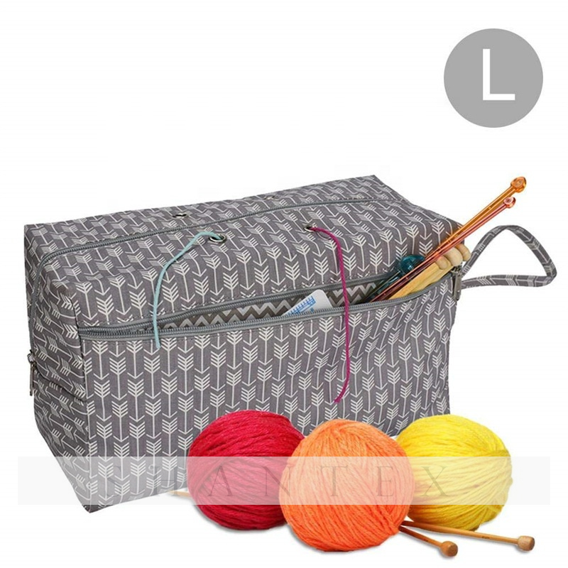 Bolso cuadrado grande de lana para tejer