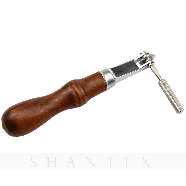 Rueda de mango de madera blanca de cuero de acero inoxidable NPT-10 Ruedas de corte de engranajes Herramientas de costura